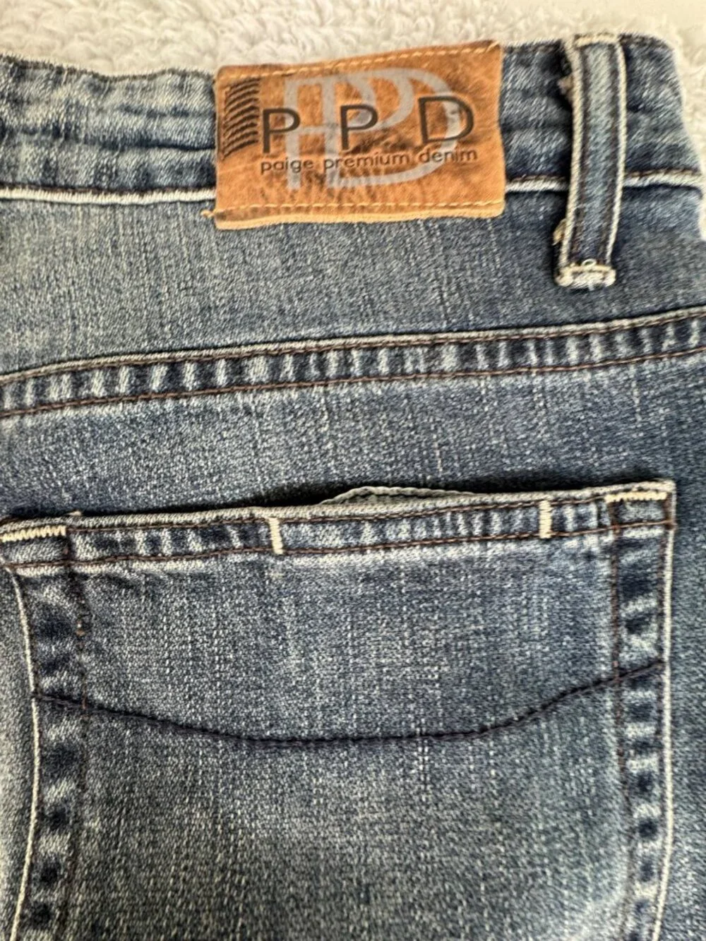 Paige Premium Denim Bronson Loose Fit Jeans Mens 33 Meridian Blue Office Casual